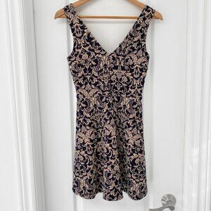Forever 21 - Damask Beige & Black Skater Dress